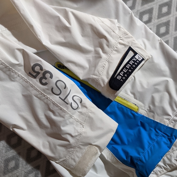 Sperry Top Sider White Rain Jacket Size Medium - Picture 8 of 15